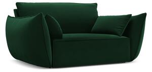 Tmavě zelené sametové křeslo Vanda – Mazzini Sofas
