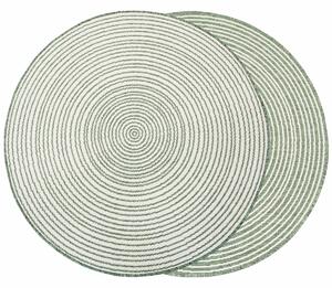 Balta Kulatý sisalový koberec oboustranný Brussels 205262/10510 Proužky Kruhy zelený Rozměr: průměr 140 cm