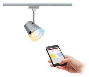 P 95526 Smart Home Zigbee URail spot Cone matný chrom 1x5W GU10 stmívatelné nastavitelná bílá - PAULMANN