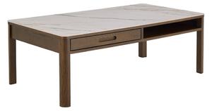 Béžový/tmavě hnědý konferenční stolek s keramickou deskou 70x130 cm Southampton – Actona