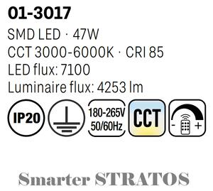 LED přisazené stropní svítidlo Redo 01-3017 STRATOS/CCT LED 47W