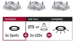 P 92490 Vestavné svítidlo Choose spot výklopné max. 10W hliník broušený 230V - PAULMANN