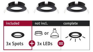 P 92481 Vestavné svítidlo Choose spot nevýklopné max. 10W černá mat 230V - PAULMANN