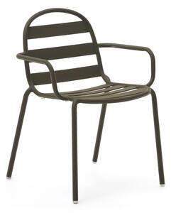 Zelená kovová zahradní židle Joncols – Kave Home