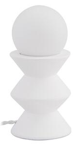 Stolní lampa Lindby, Nielson, Bílá, Obývací pokoj, Sádra / Hlína, Moderní
