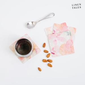 Růžové látkové podtácky v sadě 4 ks – Linen Tales