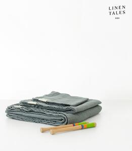 Modrá lněná dětská osuška 45x90 cm – Linen Tales