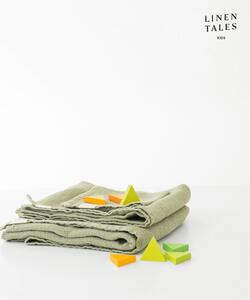 Světle zelená lněná dětská osuška 45x90 cm – Linen Tales