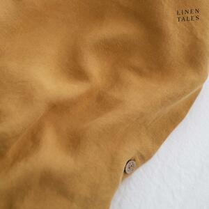Povlečení na dvoulůžko z konopného vlákna v hořčicové barvě 200x220 cm – Linen Tales