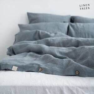 Světle modré lněné povlečení na dvoulůžko 200x200 cm – Linen Tales