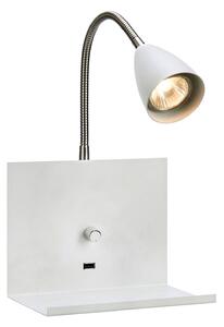Nástěnná Svítidla Markslöjd, Logi, stmívatelné, Bílá, Ložnice, Kov, Moderní