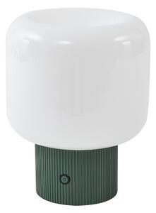 Stolní lampa Lucande, Katrin Palme, stmívatelné, Zelená, Obývací pokoj, Sklo, Moderní