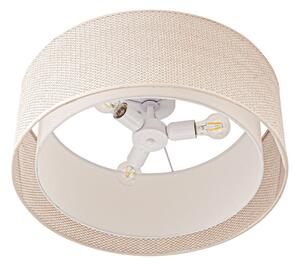 Stropní Lampa Lindby, Soula, stmívatelné, Béžová, Obývací pokoj, Plast, Venkovský / rustikální