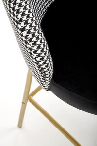 HALMAR Barová židle H113 bílo-černá