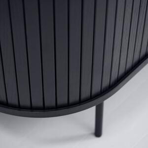 Černý TV stolek v dekoru dubu 120x56 cm Nola – Unique Furniture
