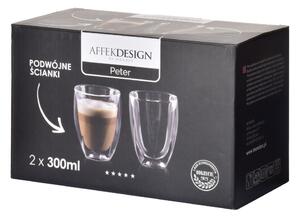 Affekdesign Sada dvoustěnných sklenic PETER II 300 ml