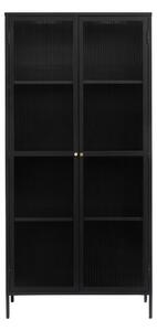 Černá kovová vitrína 90x190 cm Bronco – Unique Furniture