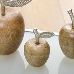 Gilde Dekorace dřevěné jablko, 10 cm