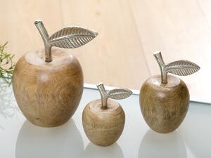 Gilde Dekorace dřevěné jablko, 10 cm