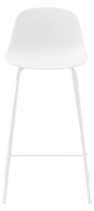 Bílá plastová barová židle 92,5 cm Whitby – Unique Furniture