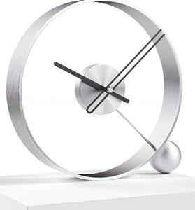 Mclocks Designové stolní hodiny Endless brushed silver/black 32cm