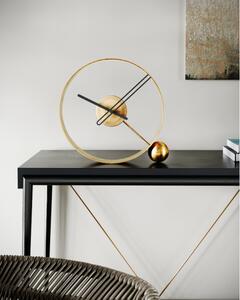 Mclocks Designové stolní hodiny Endless antik gold/black 32cm