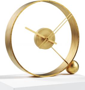 Mclocks Designové stolní hodiny Endless antik gold/gold 32cm