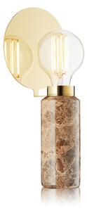 Stolní lampa DESIGN BY US, Blindspot, Hnědá / Rezavá, Obývací pokoj, Mramor, Design