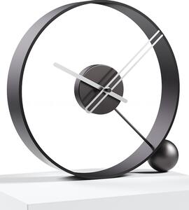 Mclocks Designové stolní hodiny Endless lacquered black/silver 32cm