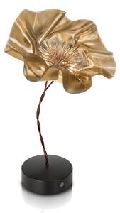 Stolní lampa Slamp, LaFleur, stmívatelné, Zlatá / mosazná, Obývací pokoj, Plast, Design