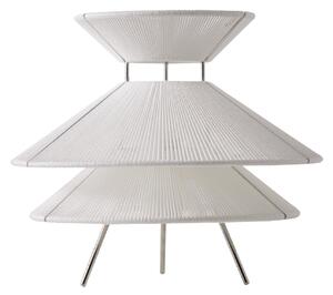 Stolní lampa FRANDSEN, Kiku, stmívatelné, Bílá, Obývací pokoj, Tkanina / Textil, Design