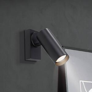 Schöner Wohnen Nástěnné bodové svítidlo RIK, černý, 1 žárovka, 20 cm, kovový, GU10-LED, Černá, Obývací pokoj / jídelna, Hliník, Moderní