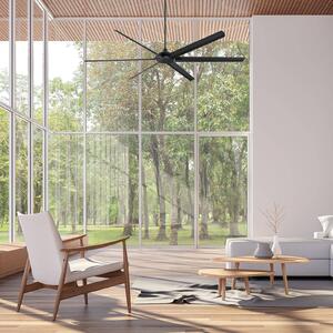 Westinghouse Stropní ventilátor Widespan, černý, Černá, Obývací pokoj / jídelna, Hliník, Moderní