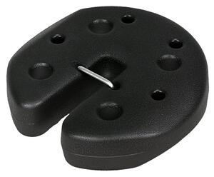 Sada 4 zátěží Outsunny pro stany s cementovým základem, Ø22x5,5 cm, Černá | Aosom