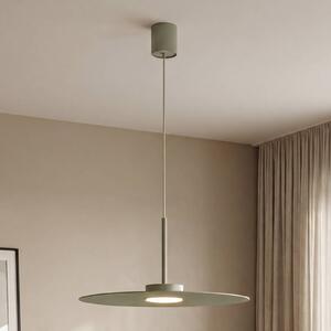Nowodvorski Lighting Závěsné světlo Simone, ocel, šalvějově zelená, Ø 40 cm, GX53, stmívatelný, Zelená, Obývací pokoj / jídelna, kov, Moderní