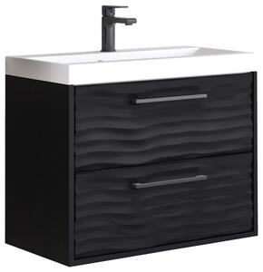 SKŘÍŇKA POD UMYVADLO, černá, černá, 60/50/35 cm P & B - Koupelnové série, Online Only