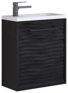 SKŘÍŇKA POD UMYVADLO, černá, 40/50/22 cm P & B - Koupelnové série, Online Only