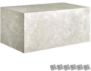 Tectake Konferenční stolek Lasley, nosnost 45 kg - Vzhled travertinu, 90 x 50 x 40 cm