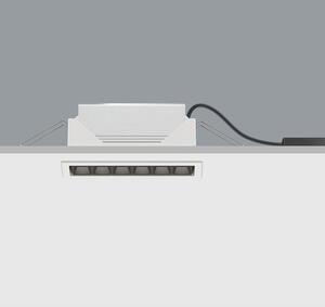 ERCO 1086649000 Vestavné svítidlo COMPAR LED DALI 12W 952lm 3000K oval wide flood bílé, vnitřek černý - ERCO