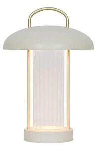 Nordlux LED stolní lampa Mirano na baterie, béžová, výška 29 cm, kov, stmívatelný, Krémová / jantar, Obývací pokoj / jídelna, kov, Skandinávský, Lucerna