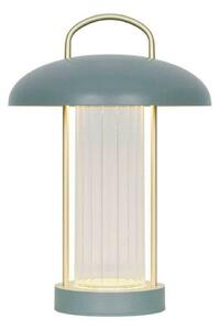 Nordlux LED stolní lampa Mirano na baterie, výška 29 cm, prachově zelená, kov, stmívatelný, Zelená, Obývací pokoj / jídelna, kov, Skandinávský, Lucerna