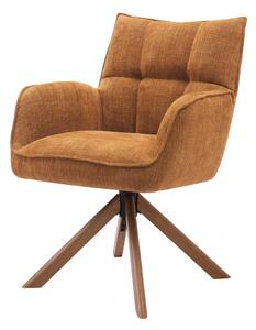 Oranžová čalouněná jídelní křesla v sadě 2 ks Marilla – Unique Furniture