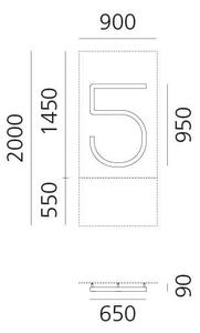 AR 1200500A Alphabet of Light - číslo 5 - ARTEMIDE