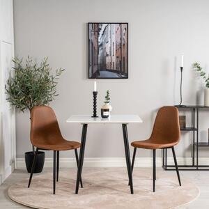 Venture Home Jídelní židle 2 ks Polar kožený vzhled hnědé a černé
