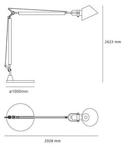 AR 1535150A Tolomeo XXL s fixním uchycením - LED - ARTEMIDE
