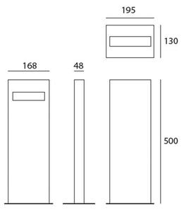 AR T083600 Nuda 50 Monolateral šedá bílá - ARTEMIDE