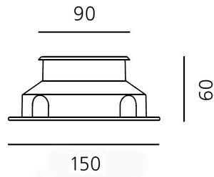 AR T40005ELPTW00 Ego 90 Flat pochozí hliník EL 3000K čtverec - ARTEMIDE