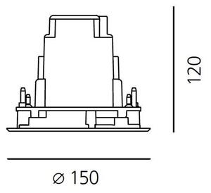 AR T4085ELPTW00 Ego 150 downlight kruh EL 3000K hliník IK09 - ARTEMIDE