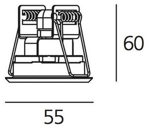 AR T42002SPW00 Ego 55 Flat downlight 14° 3000K čtverec hliník IK09 - ARTEMIDE