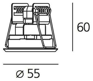 AR T42009WFLW00 Ego 55 Flat downlight 32° 3000K kruh Inox IK10 - ARTEMIDE